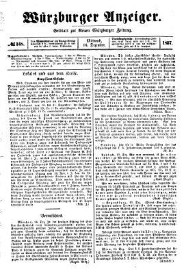 Würzburger Anzeiger (Neue Würzburger Zeitung) Mittwoch 16. Dezember 1857