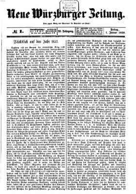 Neue Würzburger Zeitung Freitag 1. Januar 1858