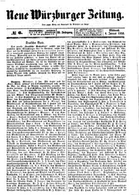 Neue Würzburger Zeitung Mittwoch 6. Januar 1858