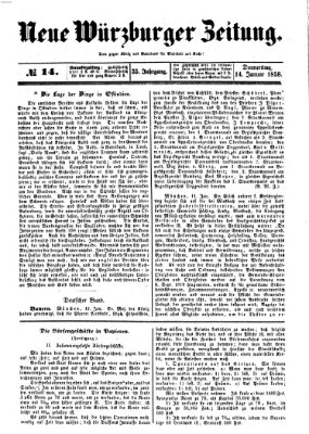 Neue Würzburger Zeitung Donnerstag 14. Januar 1858
