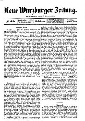 Neue Würzburger Zeitung Sonntag 7. Februar 1858