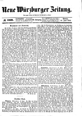 Neue Würzburger Zeitung Montag 14. Juni 1858