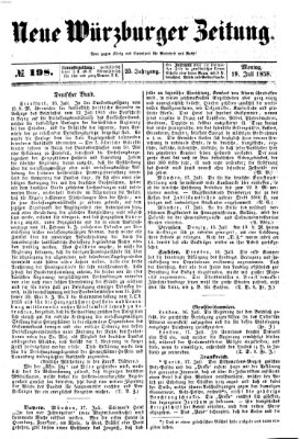 Neue Würzburger Zeitung Montag 19. Juli 1858