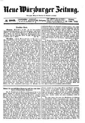 Neue Würzburger Zeitung Dienstag 12. Oktober 1858