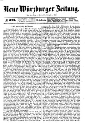 Neue Würzburger Zeitung Samstag 20. November 1858