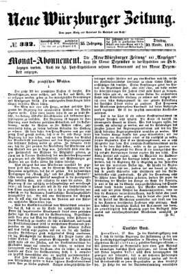Neue Würzburger Zeitung Dienstag 30. November 1858