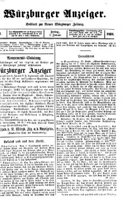 Würzburger Anzeiger (Neue Würzburger Zeitung) Freitag 1. Januar 1858