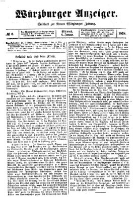 Würzburger Anzeiger (Neue Würzburger Zeitung) Mittwoch 6. Januar 1858