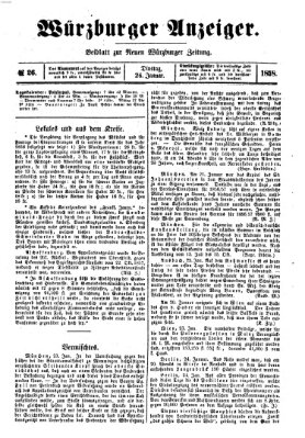 Würzburger Anzeiger (Neue Würzburger Zeitung) Dienstag 26. Januar 1858