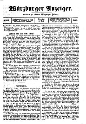 Würzburger Anzeiger (Neue Würzburger Zeitung) Samstag 8. Mai 1858