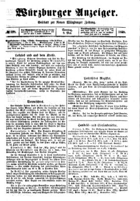Würzburger Anzeiger (Neue Würzburger Zeitung) Sonntag 9. Mai 1858