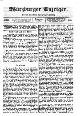 Würzburger Anzeiger (Neue Würzburger Zeitung) Donnerstag 20. Mai 1858