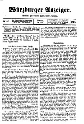 Würzburger Anzeiger (Neue Würzburger Zeitung) Samstag 29. Mai 1858