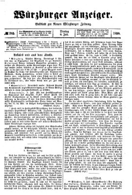 Würzburger Anzeiger (Neue Würzburger Zeitung) Dienstag 6. Juli 1858