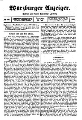 Würzburger Anzeiger (Neue Würzburger Zeitung) Donnerstag 22. Juli 1858