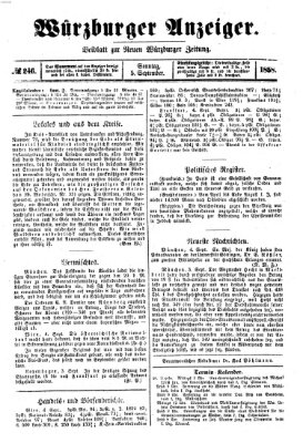 Würzburger Anzeiger (Neue Würzburger Zeitung) Sonntag 5. September 1858