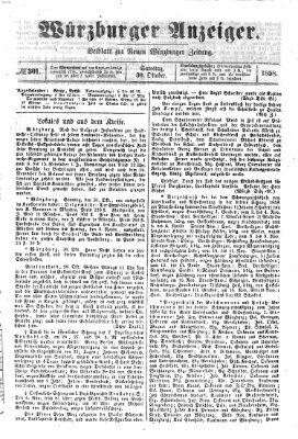 Würzburger Anzeiger (Neue Würzburger Zeitung) Samstag 30. Oktober 1858