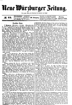 Neue Würzburger Zeitung Montag 14. Februar 1859