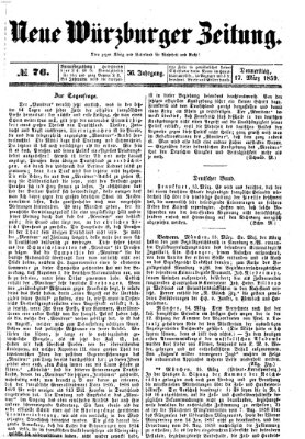 Neue Würzburger Zeitung Donnerstag 17. März 1859