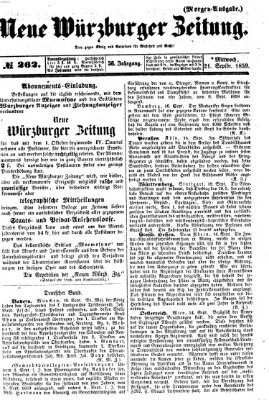 Neue Würzburger Zeitung Mittwoch 21. September 1859