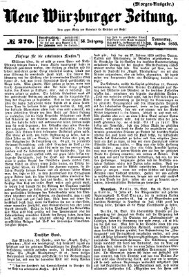 Neue Würzburger Zeitung Donnerstag 29. September 1859