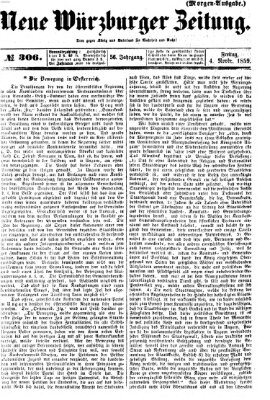 Neue Würzburger Zeitung Freitag 4. November 1859