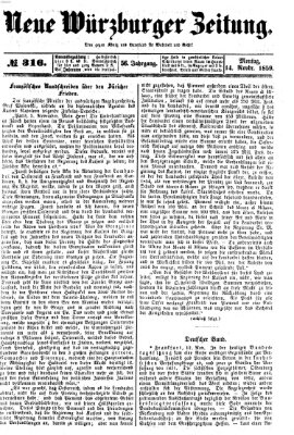 Neue Würzburger Zeitung Montag 14. November 1859