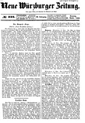 Neue Würzburger Zeitung Sonntag 20. November 1859
