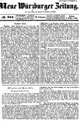 Neue Würzburger Zeitung Freitag 2. Dezember 1859