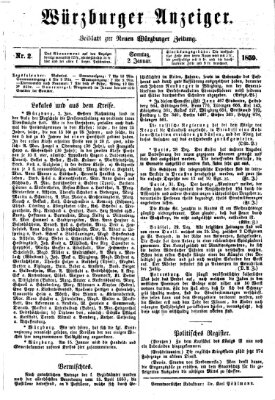 Würzburger Anzeiger (Neue Würzburger Zeitung) Sonntag 2. Januar 1859