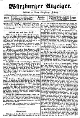 Würzburger Anzeiger (Neue Würzburger Zeitung) Samstag 8. Januar 1859
