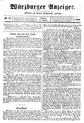 Würzburger Anzeiger (Neue Würzburger Zeitung) Montag 17. Januar 1859