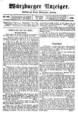 Würzburger Anzeiger (Neue Würzburger Zeitung) Donnerstag 16. Juni 1859