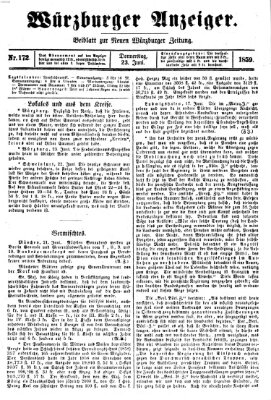 Würzburger Anzeiger (Neue Würzburger Zeitung) Donnerstag 23. Juni 1859