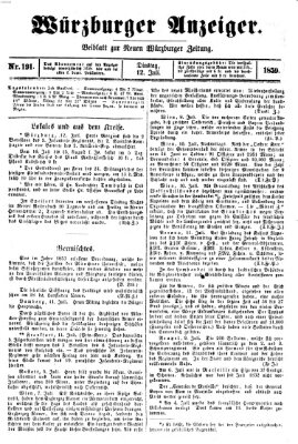 Würzburger Anzeiger (Neue Würzburger Zeitung) Dienstag 12. Juli 1859