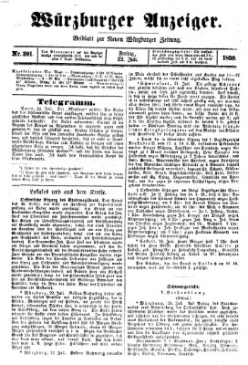 Würzburger Anzeiger (Neue Würzburger Zeitung) Freitag 22. Juli 1859