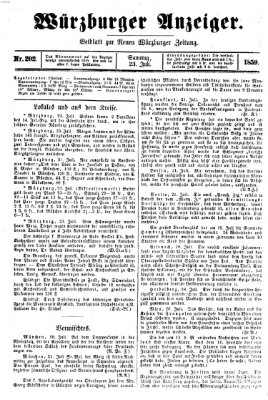 Würzburger Anzeiger (Neue Würzburger Zeitung) Samstag 23. Juli 1859
