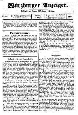 Würzburger Anzeiger (Neue Würzburger Zeitung) Montag 15. August 1859