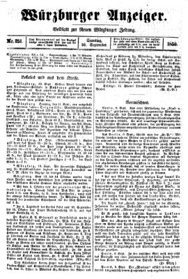 Würzburger Anzeiger (Neue Würzburger Zeitung) Samstag 10. September 1859