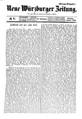 Neue Würzburger Zeitung Sonntag 1. Januar 1860