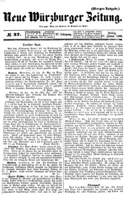 Neue Würzburger Zeitung Freitag 27. Januar 1860