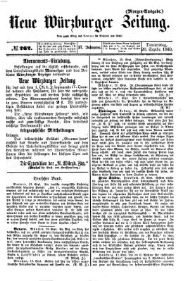 Neue Würzburger Zeitung Donnerstag 20. September 1860