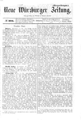 Neue Würzburger Zeitung Samstag 3. November 1860