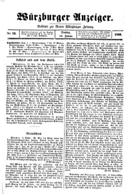 Würzburger Anzeiger (Neue Würzburger Zeitung) Dienstag 10. Januar 1860