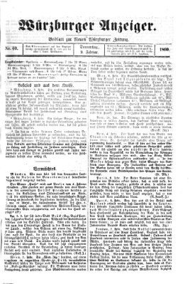 Würzburger Anzeiger (Neue Würzburger Zeitung) Donnerstag 9. Februar 1860