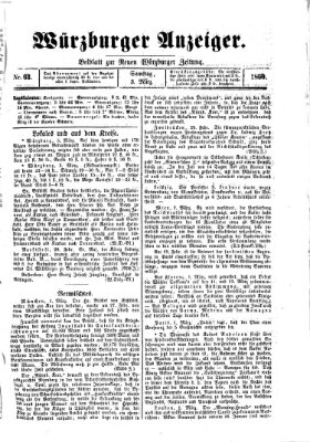 Würzburger Anzeiger (Neue Würzburger Zeitung) Samstag 3. März 1860
