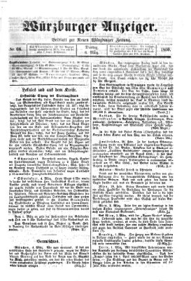 Würzburger Anzeiger (Neue Würzburger Zeitung) Dienstag 6. März 1860