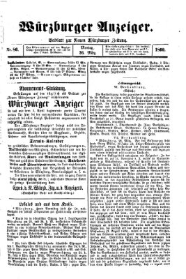 Würzburger Anzeiger (Neue Würzburger Zeitung) Montag 26. März 1860