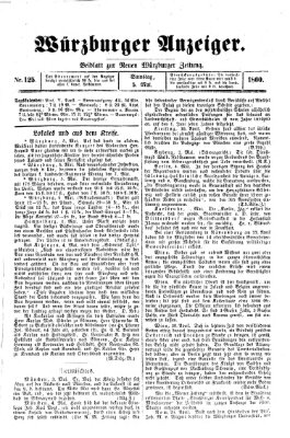 Würzburger Anzeiger (Neue Würzburger Zeitung) Samstag 5. Mai 1860