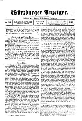 Würzburger Anzeiger (Neue Würzburger Zeitung) Donnerstag 10. Mai 1860